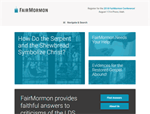 Tablet Screenshot of fairmormon.org